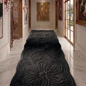 Elegant Floral Vine Wool Runner Rug, Vintage Beige Colorful Pattern Hallway Carpet, Floral Luxury Entryway Runner Rug for Passage Stair